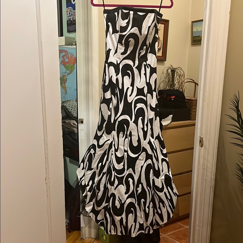 Elegant Black and White Dress